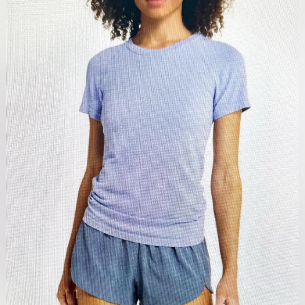 Zella Seamless Performance T-shirt (size small, color: Blue Thistle)